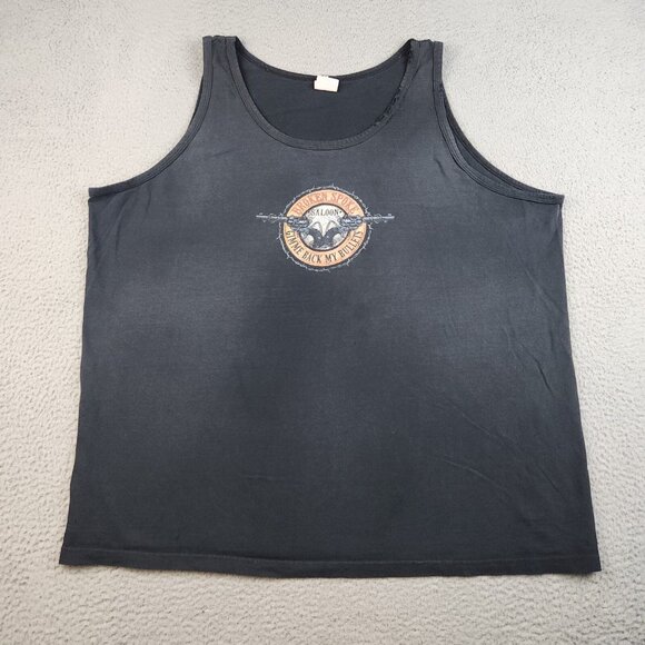 VTG Broken Spoke Saloon Shirt Mens 2XL Sleeveless FADED Beach Motorcycle Biker - Picture 2 of 13